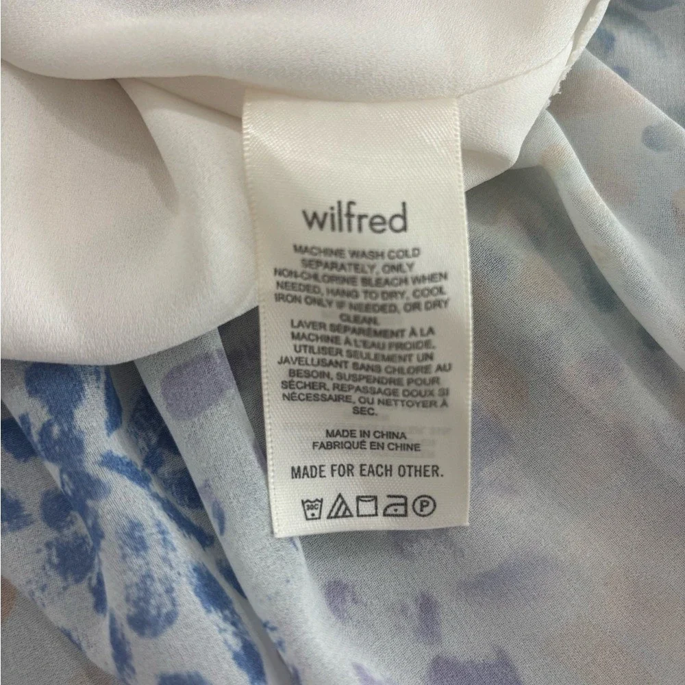Wilfred Blue and White Floral Long Sleeve‎ Dress - Picture 8 of 9